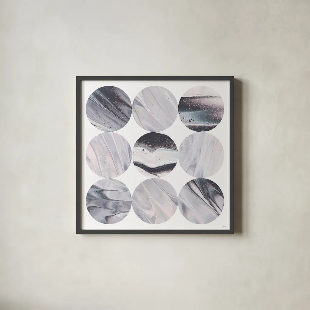Dark Matter III by Piper Rhue. Shown in a sleek black glass frame for a contemporary gallery look. Available as an archival giclee rolled canvas, fine art paper, or poster print. SKU 30502a.