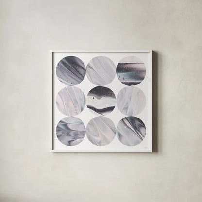 Dark Matter III by Piper Rhue. Shown in a crisp white glass frame for a clean and minimalist style. Available as an archival giclee rolled canvas, fine art paper, or poster print. SKU 30502a.