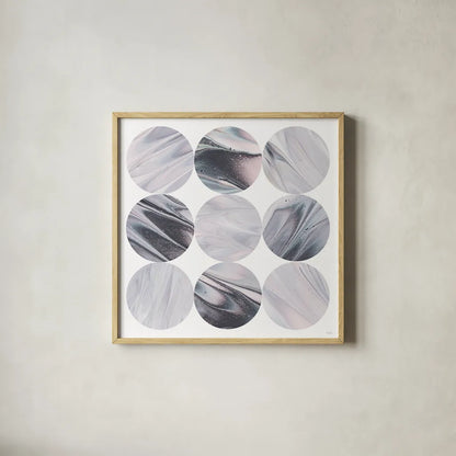 Dark Matter IV by Piper Rhue. Shown in a natural wood glass frame for a timeless modern aesthetic. Available as an archival giclee rolled canvas, fine art paper, or poster print. SKU 30503a.