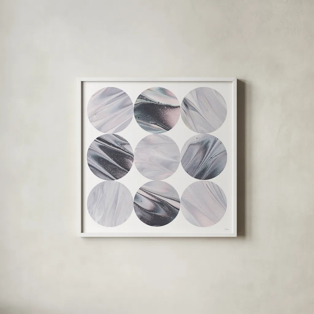 Dark Matter IV by Piper Rhue. Shown in a crisp white glass frame for a clean and minimalist style. Available as an archival giclee rolled canvas, fine art paper, or poster print. SKU 30503a.