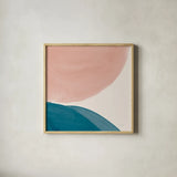 Eventide Pools II by Piper Rhue. Shown in a natural wood glass frame for a timeless modern aesthetic. Available as an archival giclee rolled canvas, fine art paper, or poster print. SKU 70969a.