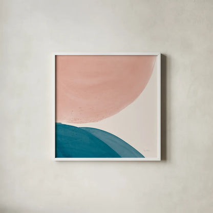 Eventide Pools II by Piper Rhue. Shown in a crisp white glass frame for a clean and minimalist style. Available as an archival giclee rolled canvas, fine art paper, or poster print. SKU 70969a.