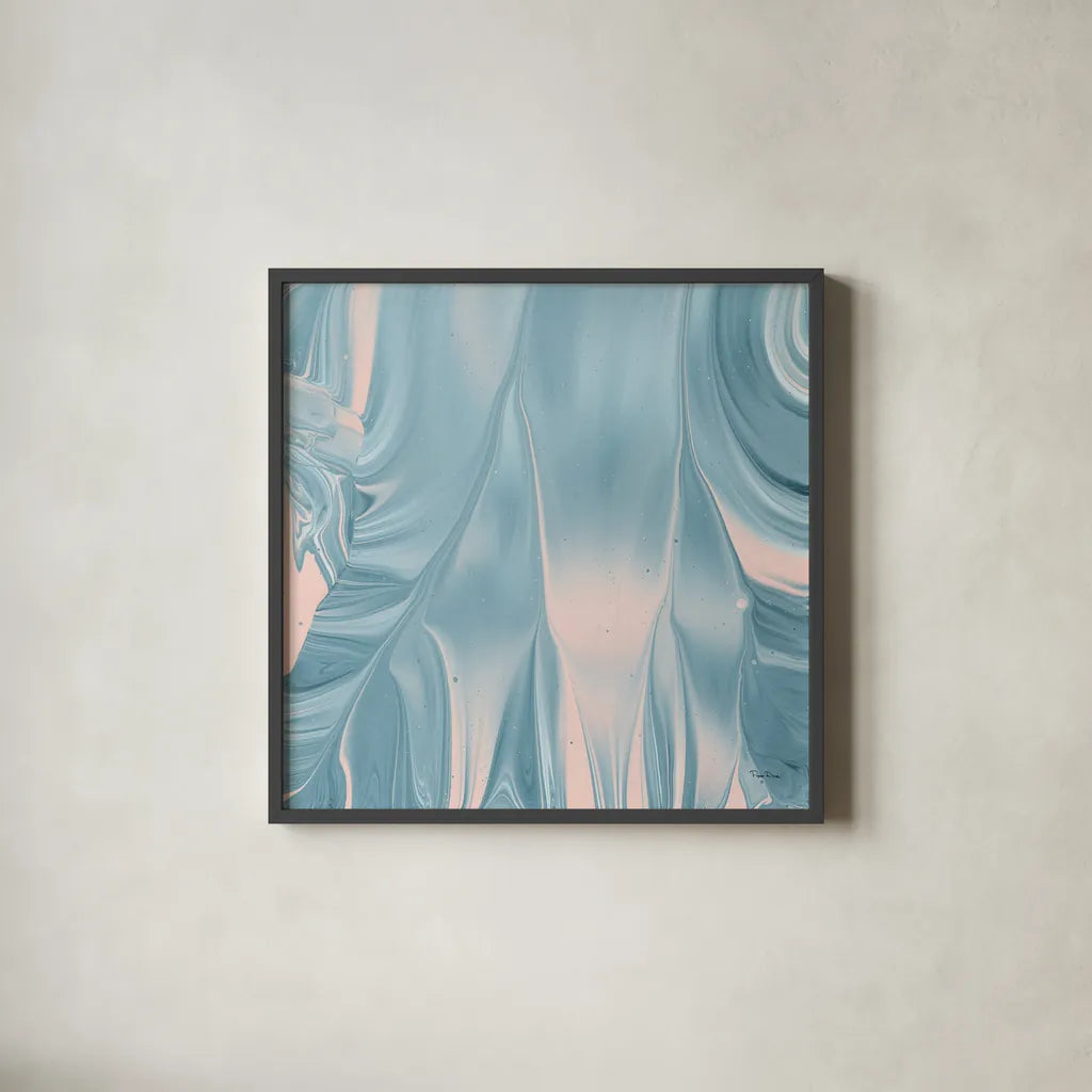 Flowing Water I by Piper Rhue. Shown in a sleek black glass frame for a contemporary gallery look. Available as an archival giclee rolled canvas, fine art paper, or poster print. SKU 30440a.