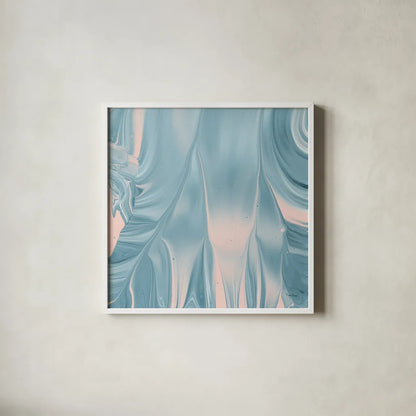 Flowing Water I by Piper Rhue. Shown in a crisp white glass frame for a clean and minimalist style. Available as an archival giclee rolled canvas, fine art paper, or poster print. SKU 30440a.