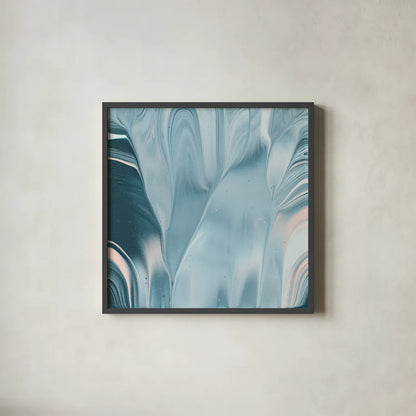 Flowing Water II by Piper Rhue. Shown in a sleek black glass frame for a contemporary gallery look. Available as an archival giclee rolled canvas, fine art paper, or poster print. SKU 30441a.