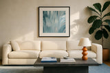 Flowing Water III by Piper Rhue. Displayed in a glass frame with matte in a clean modern living room. Available as an archival giclee rolled canvas, fine art paper, or poster print. SKU 30442a.