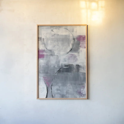 Foggy City by Piper Rhue. shown as a paper print in a natural frame. Available as a archival giclee rolled canvas, fine art paper, or poster print. SKU 35302h.