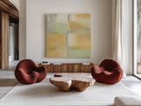 Gray Stone and Gold by Piper Rhue. Shown as extra-large giant wall art in a modern living room. Available as an archival giclee rolled canvas, fine art paper, or poster print. SKU 47271a.