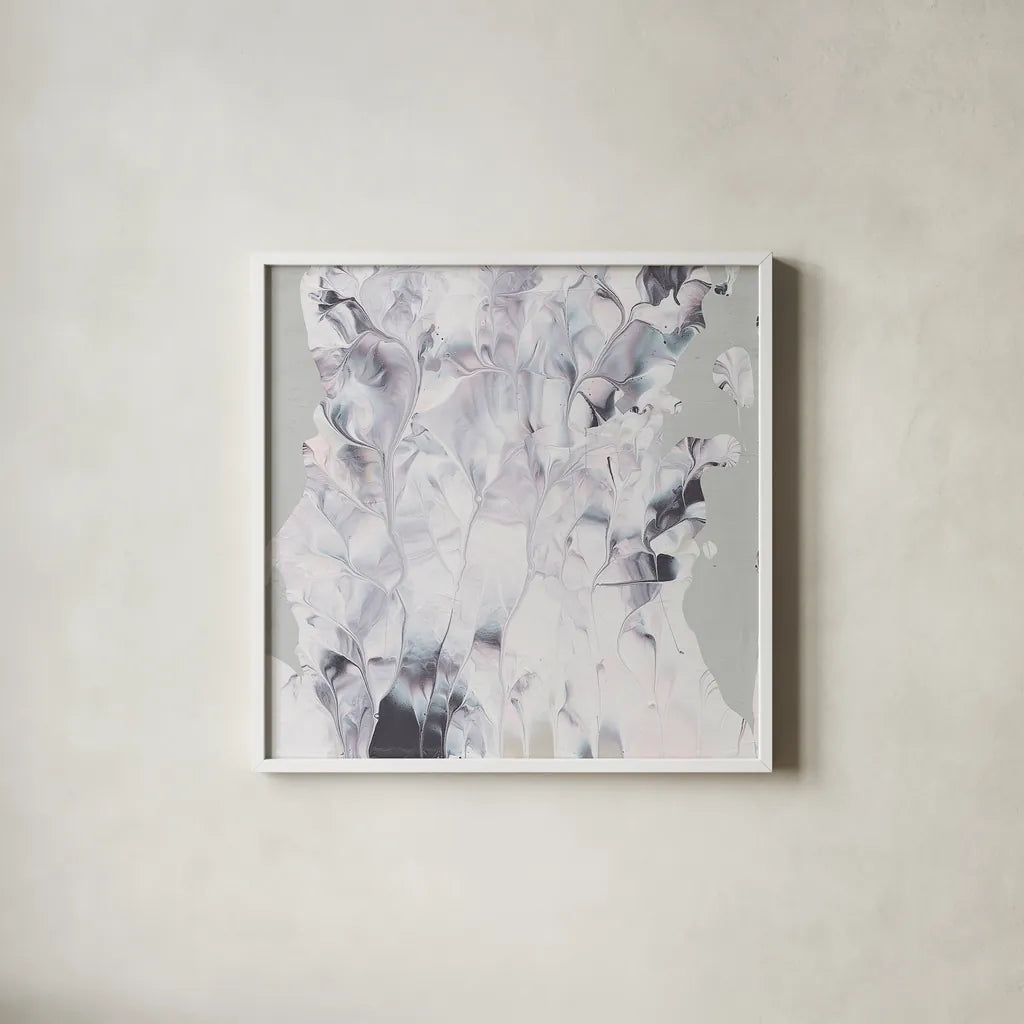 Light and Shadow II by Piper Rhue. Shown in a crisp white glass frame for a clean and minimalist style. Available as an archival giclee rolled canvas, fine art paper, or poster print. SKU 29992a.