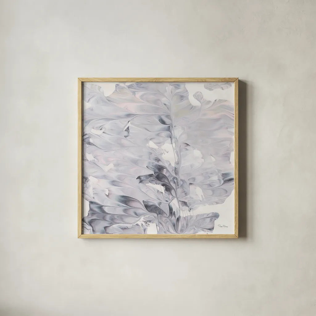 Marbling I by Piper Rhue. Shown in a natural wood glass frame for a timeless modern aesthetic. Available as an archival giclee rolled canvas, fine art paper, or poster print. SKU 29996a.