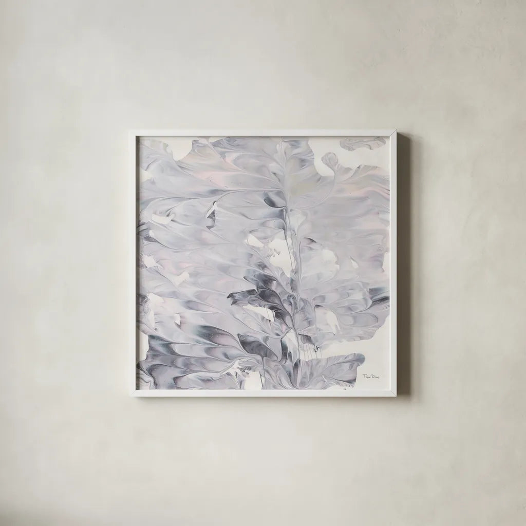 Marbling I by Piper Rhue. Shown in a crisp white glass frame for a clean and minimalist style. Available as an archival giclee rolled canvas, fine art paper, or poster print. SKU 29996a.