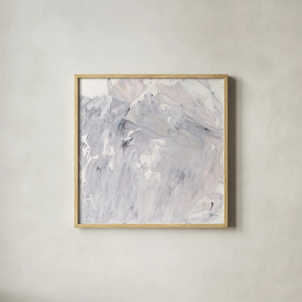 Marbling III by Piper Rhue. Shown in a natural wood glass frame for a timeless modern aesthetic. Available as an archival giclee rolled canvas, fine art paper, or poster print. SKU 29998a.