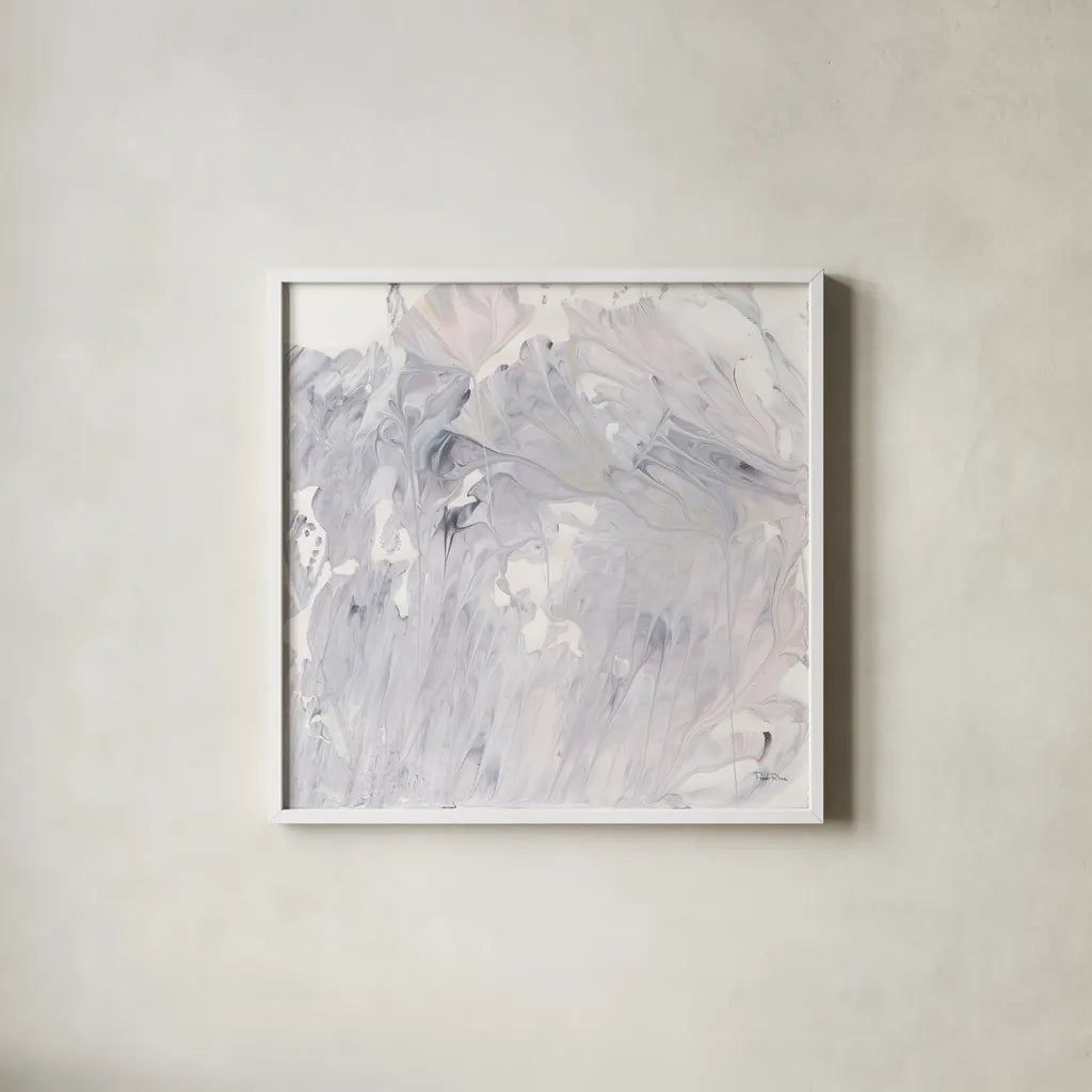 Marbling III by Piper Rhue. Shown in a crisp white glass frame for a clean and minimalist style. Available as an archival giclee rolled canvas, fine art paper, or poster print. SKU 29998a.