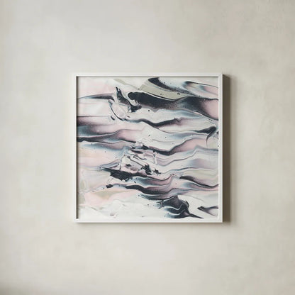 Marbling V Crop by Piper Rhue. Shown in a crisp white glass frame for a clean and minimalist style. Available as an archival giclee rolled canvas, fine art paper, or poster print. SKU 30000a.