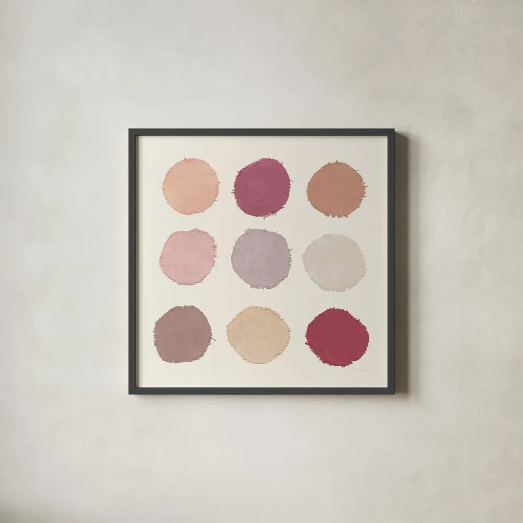 Mesa Designs V by Piper Rhue. Shown in a sleek black glass frame for a contemporary gallery look. Available as an archival giclee rolled canvas, fine art paper, or poster print. SKU 43243a.