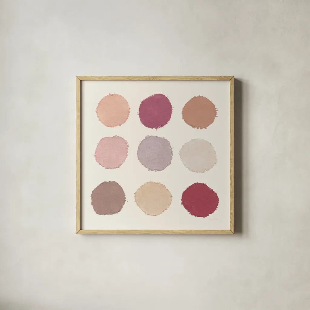 Mesa Designs V by Piper Rhue. Shown in a natural wood glass frame for a timeless modern aesthetic. Available as an archival giclee rolled canvas, fine art paper, or poster print. SKU 43243a.