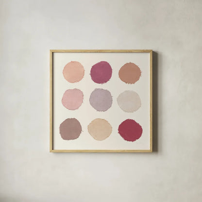 Mesa Designs V by Piper Rhue. Shown in a natural wood glass frame for a timeless modern aesthetic. Available as an archival giclee rolled canvas, fine art paper, or poster print. SKU 43243a.