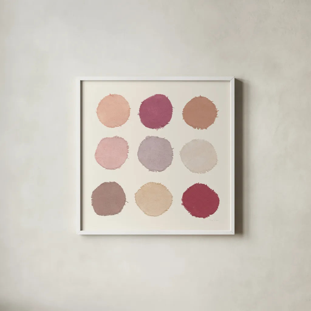 Mesa Designs V by Piper Rhue. Shown in a crisp white glass frame for a clean and minimalist style. Available as an archival giclee rolled canvas, fine art paper, or poster print. SKU 43243a.