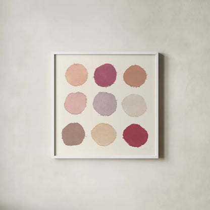 Mesa Designs V by Piper Rhue. Shown in a crisp white glass frame for a clean and minimalist style. Available as an archival giclee rolled canvas, fine art paper, or poster print. SKU 43243a.