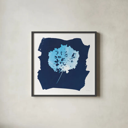 Nature By The Lake - Flowers I by Piper Rhue. Shown in a sleek black glass frame for a contemporary gallery look. Available as an archival giclee rolled canvas, fine art paper, or poster print. SKU 50089a.