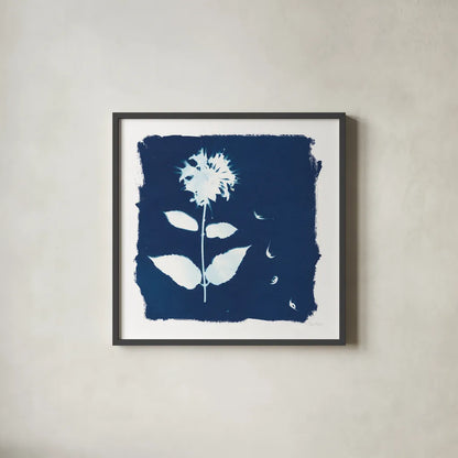 Nature By The Lake - Flowers II by Piper Rhue. Shown in a sleek black glass frame for a contemporary gallery look. Available as an archival giclee rolled canvas, fine art paper, or poster print. SKU 50090a.