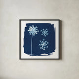Nature By The Lake - Flowers III by Piper Rhue. Shown in a sleek black glass frame for a contemporary gallery look. Available as an archival giclee rolled canvas, fine art paper, or poster print. SKU 50091a.