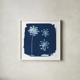 Nature By The Lake - Flowers III by Piper Rhue. Shown in a crisp white glass frame for a clean and minimalist style. Available as an archival giclee rolled canvas, fine art paper, or poster print. SKU 50091a.