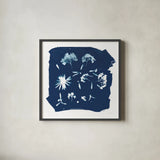 Nature By The Lake - Flowers IV by Piper Rhue. Shown in a sleek black glass frame for a contemporary gallery look. Available as an archival giclee rolled canvas, fine art paper, or poster print. SKU 50092a.