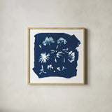Nature By The Lake - Flowers IV by Piper Rhue. Shown in a natural wood glass frame for a timeless modern aesthetic. Available as an archival giclee rolled canvas, fine art paper, or poster print. SKU 50092a.