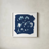 Nature By The Lake - Flowers IV by Piper Rhue. Shown in a crisp white glass frame for a clean and minimalist style. Available as an archival giclee rolled canvas, fine art paper, or poster print. SKU 50092a.