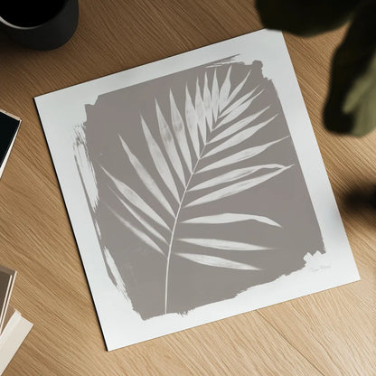 Nature By The Lake - Frond II Sq by Piper Rhue. Shown as a detailed flat fine art print, highlighting archival giclee quality. Available as an archival giclee rolled canvas, fine art paper, or poster print. SKU 60544a.