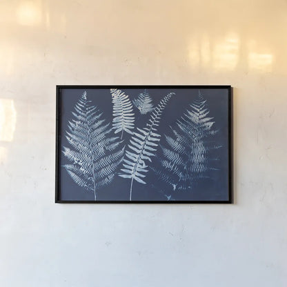 Nature by the Lake Ferns I Crop by Piper Rhue. shown as a paper print in a black flame. Available as a archival giclee rolled canvas, fine art paper, or poster print. SKU 50083i.