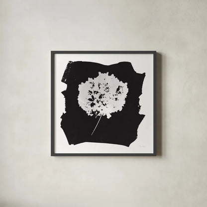 Nature by the Lake Flowers I Black by Piper Rhue. Shown in a sleek black glass frame for a contemporary gallery look. Available as an archival giclee rolled canvas, fine art paper, or poster print. SKU 51199a.