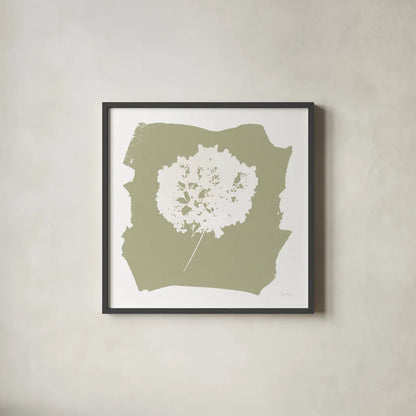 Nature by the Lake Flowers I Neutral by Piper Rhue. Shown in a sleek black glass frame for a contemporary gallery look. Available as an archival giclee rolled canvas, fine art paper, or poster print. SKU 71829a.