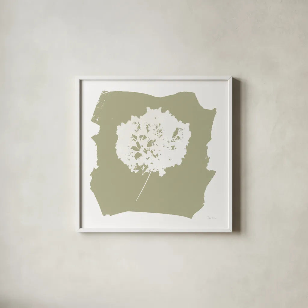 Nature by the Lake Flowers I Neutral by Piper Rhue. Shown in a crisp white glass frame for a clean and minimalist style. Available as an archival giclee rolled canvas, fine art paper, or poster print. SKU 71829a.