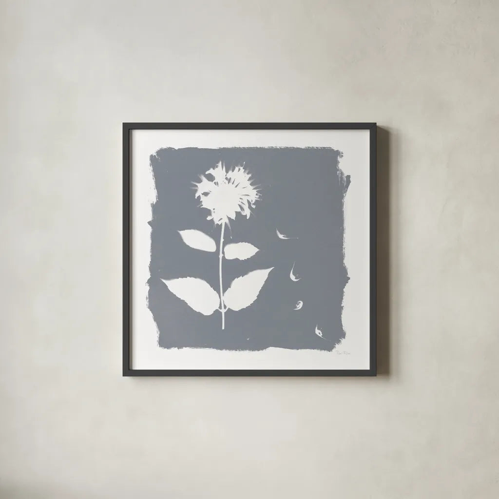 Nature by the Lake Flowers II Neutral by Piper Rhue. Shown in a sleek black glass frame for a contemporary gallery look. Available as an archival giclee rolled canvas, fine art paper, or poster print. SKU 71830a.