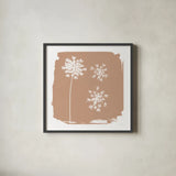 Nature by the Lake Flowers III Neutral by Piper Rhue. Shown in a sleek black glass frame for a contemporary gallery look. Available as an archival giclee rolled canvas, fine art paper, or poster print. SKU 71831a.