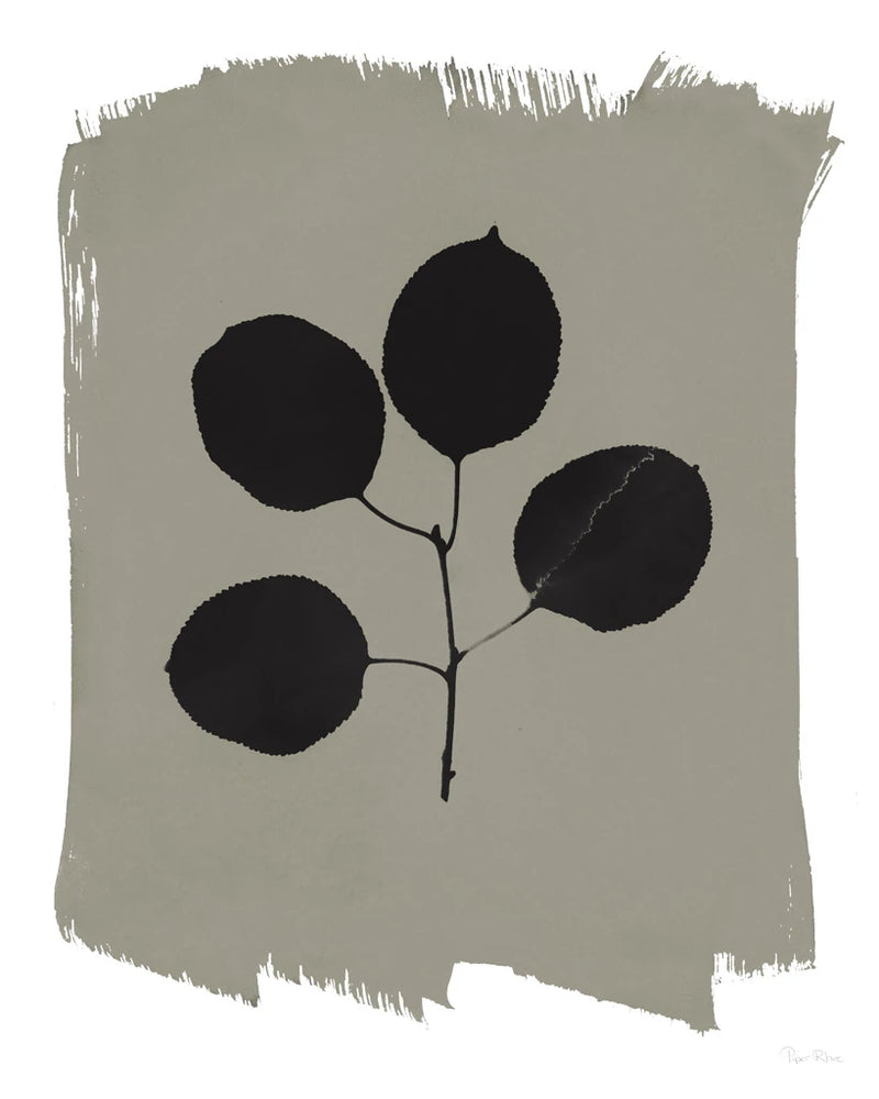Nature by the Lake Leaves II Gray by Piper Rhue