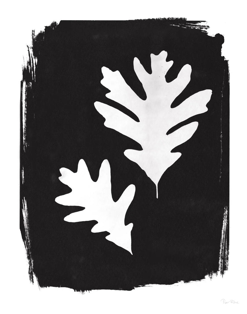 Nature by the Lake Leaves IV Black by Piper Rhue