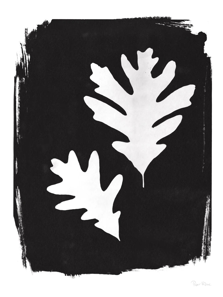 Nature by the Lake Leaves IV Black by Piper Rhue