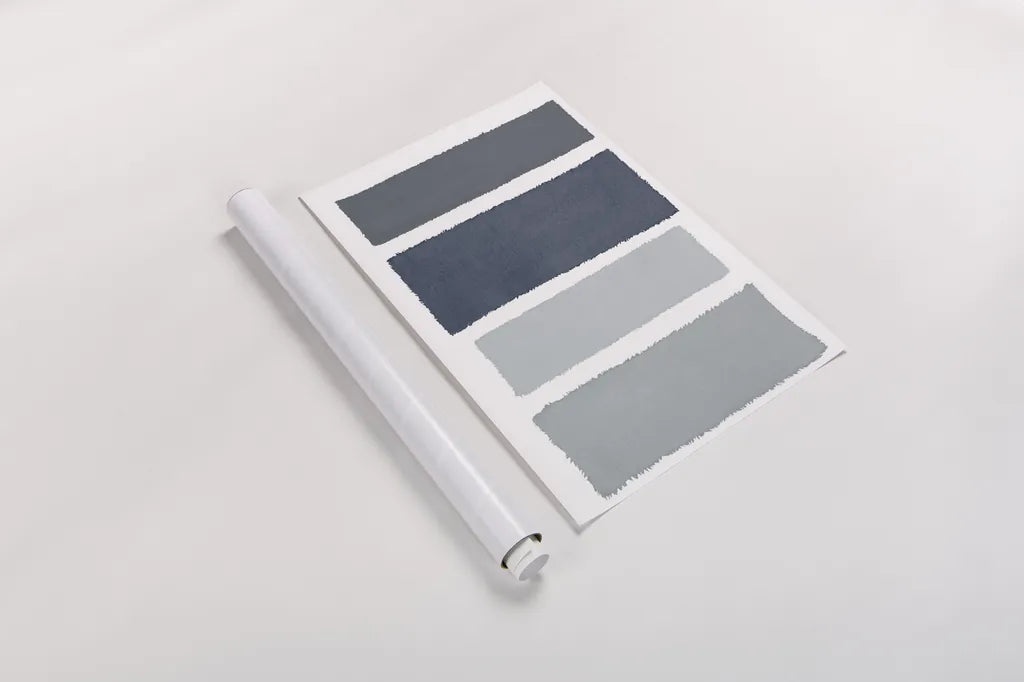 Painted Weaving I Gray by Piper Rhue. shown as a rolled paper print. Available as archival giclee rolled canvas, fine art paper, or poster print. SKU 66593h.