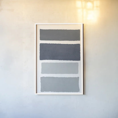 Painted Weaving I Gray by Piper Rhue. shown as a paper print in a white frame. Available as a archival giclee rolled canvas, fine art paper, or poster print. SKU 66593h.