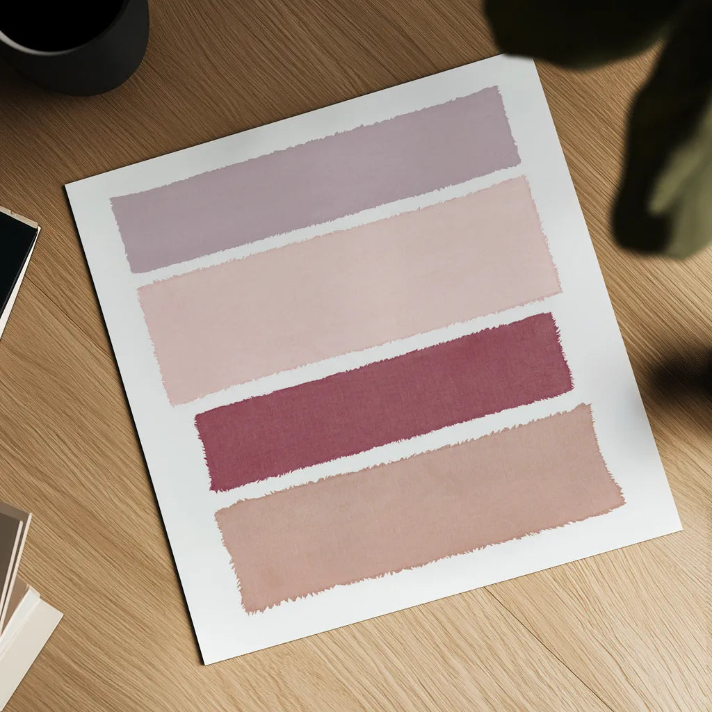 Painted Weaving I Mesa on White Sq by Piper Rhue. Shown as a detailed flat fine art print, highlighting archival giclee quality. Available as an archival giclee rolled canvas, fine art paper, or poster print. SKU 43225a.