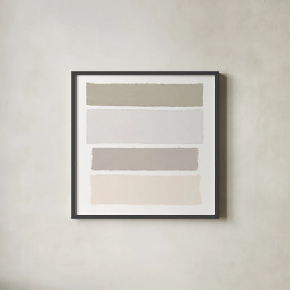 Painted Weaving I Neutral on White Sq by Piper Rhue. Shown in a sleek black glass frame for a contemporary gallery look. Available as an archival giclee rolled canvas, fine art paper, or poster print. SKU 42926a.