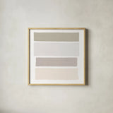 Painted Weaving I Neutral on White Sq by Piper Rhue. Shown in a natural wood glass frame for a timeless modern aesthetic. Available as an archival giclee rolled canvas, fine art paper, or poster print. SKU 42926a.