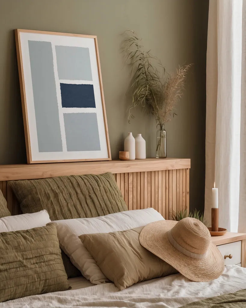 Painted Weaving III Gray by Piper Rhue. shown as a paper print in a natural frame. Available as a archival giclee rolled canvas, fine art paper, or poster print. SKU 66594h.