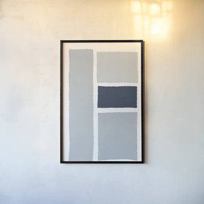 Painted Weaving III Gray by Piper Rhue. shown as a paper print in a black flame. Available as a archival giclee rolled canvas, fine art paper, or poster print. SKU 66594h.