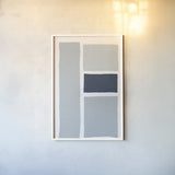 Painted Weaving III Gray by Piper Rhue. shown as a paper print in a white frame. Available as a archival giclee rolled canvas, fine art paper, or poster print. SKU 66594h.