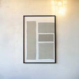 Painted Weaving III on White v2 by Piper Rhue. shown as a paper print in a black flame. Available as a archival giclee rolled canvas, fine art paper, or poster print. SKU 45440h.