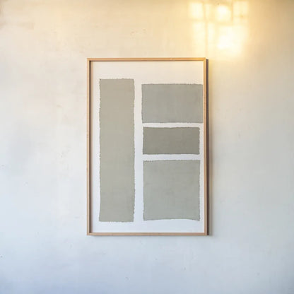 Painted Weaving III on White v2 by Piper Rhue. shown as a paper print in a natural frame. Available as a archival giclee rolled canvas, fine art paper, or poster print. SKU 45440h.